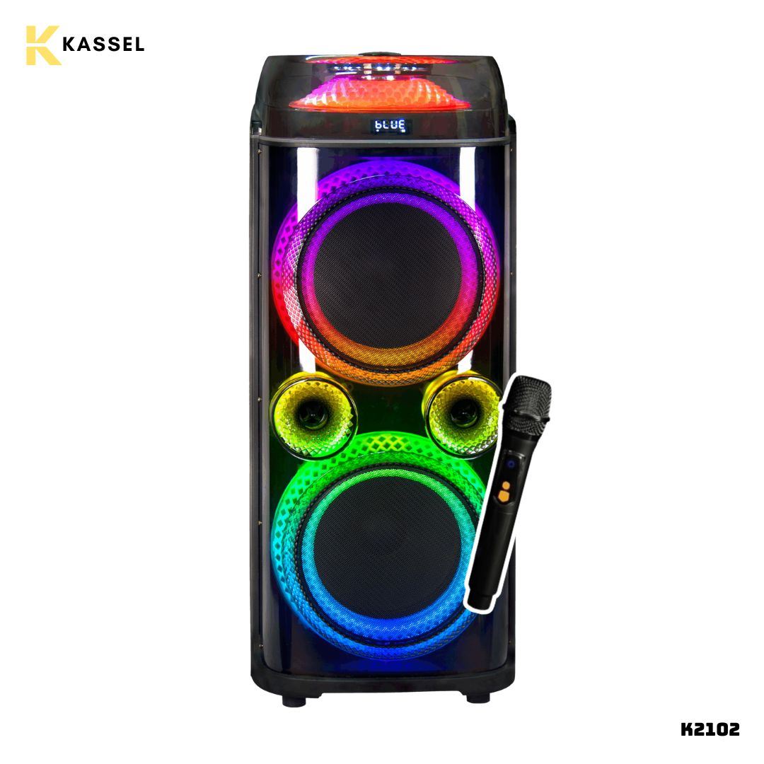 PARLANTE KASSEL CON BATERIA 40W RMS 1 MICROFONO - K2102